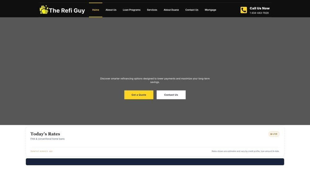 Screenshot of LoanOptimizer website